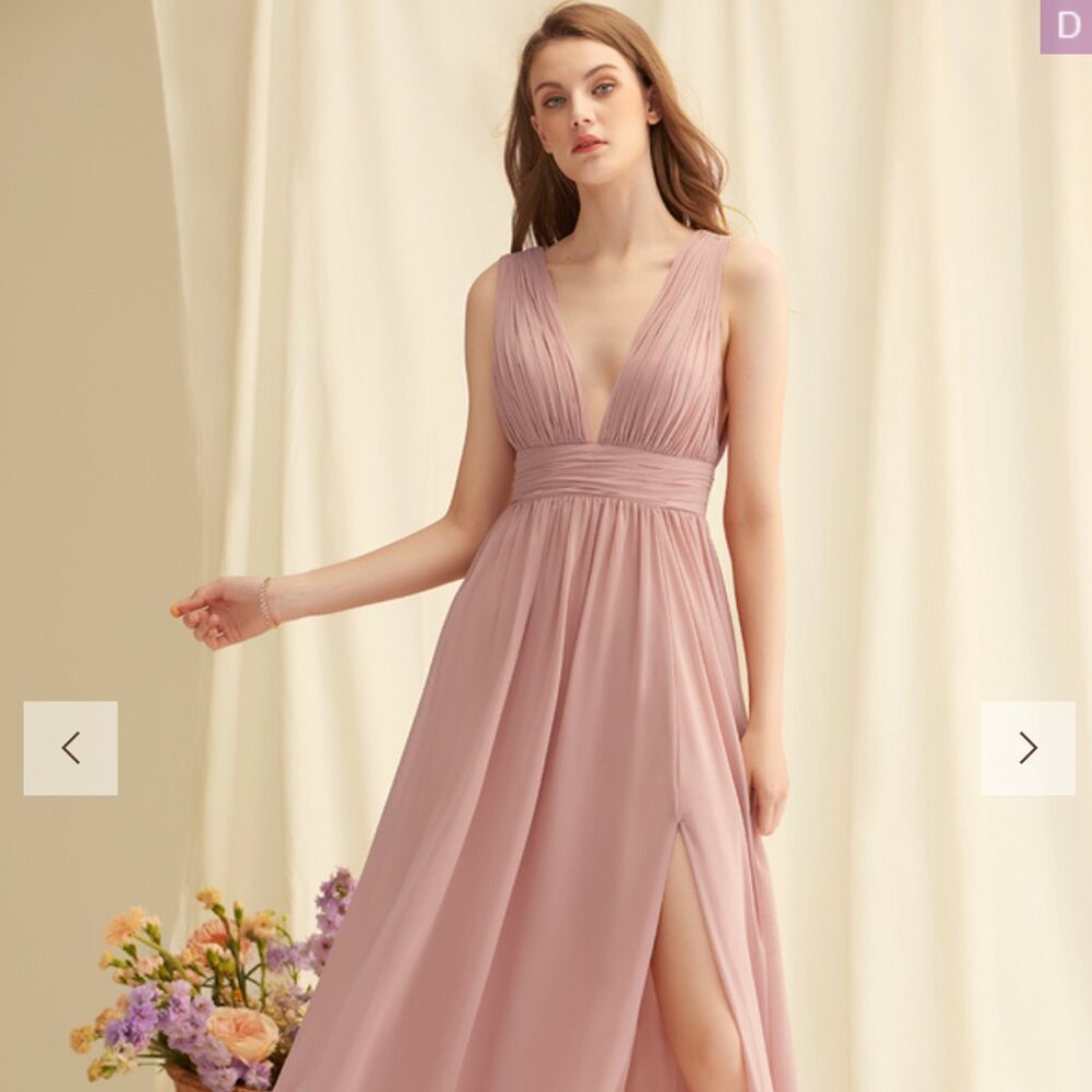 Elegant Mauve Evening Gown - image 3